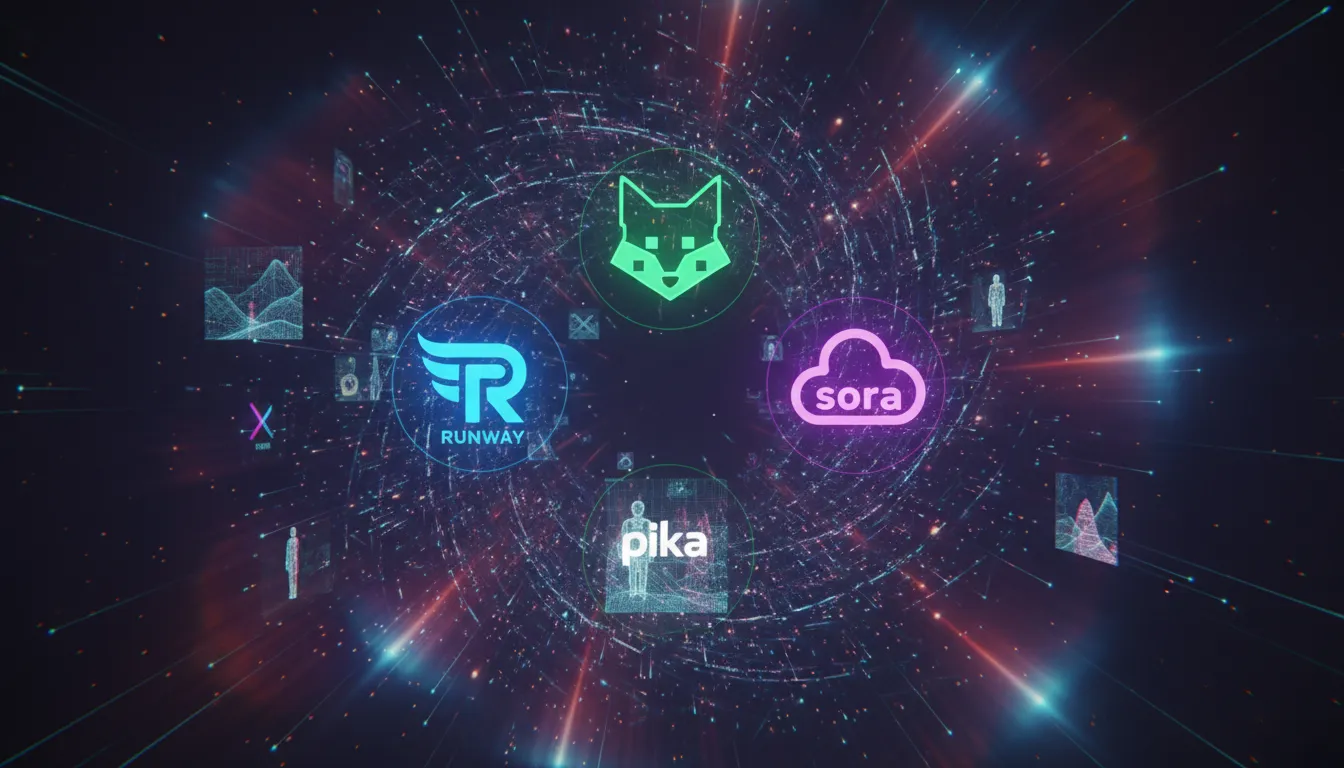 A film reel transitioning into a glowing digital data stream